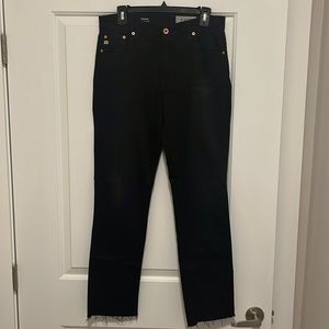 AG Mari HR Straight Black Jean